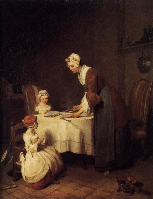 La bendición de la mesa, Jean-Siméon Chardin